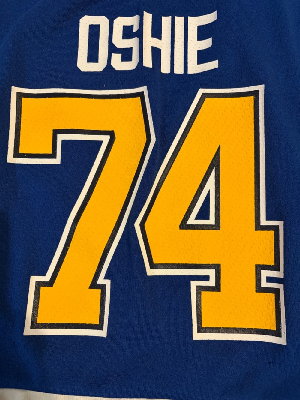 Reebok Blue & Yellow St. Louis Blues Hockey Jersey - Picture 4 of 4